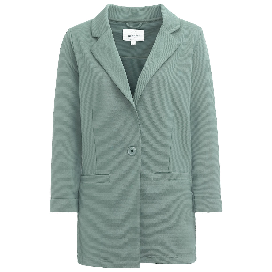Gina Benotti Damen Blazer mit Rippstruktur hellgrün