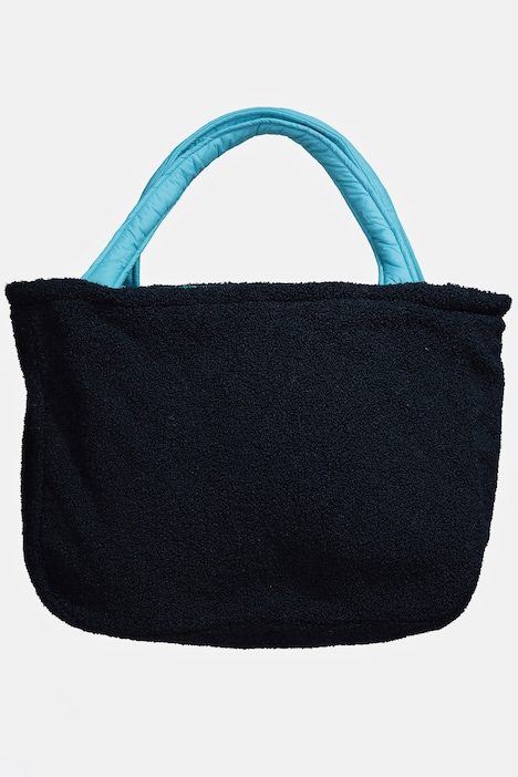 Wende-Shopper, glatte Stepp-Seite/Webpelz-Seite