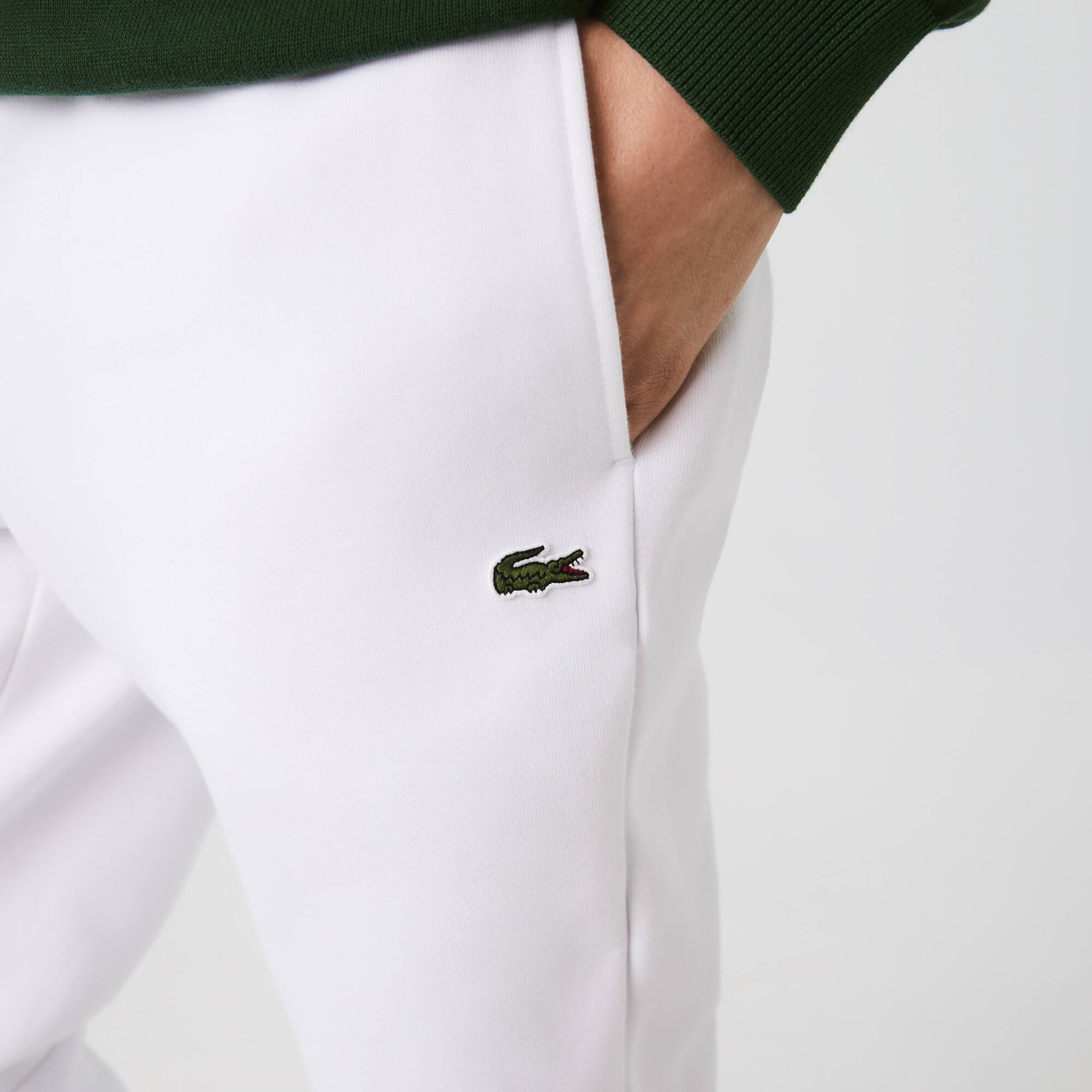Herren LACOSTE Jogger Trainingshose aus Bio-Baumwollfleece Trainingshosen - Weiss - Lacoste - Herren