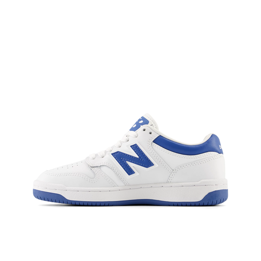 New Balance Kids' 480 Sneakers, White/Blue Agate, 40