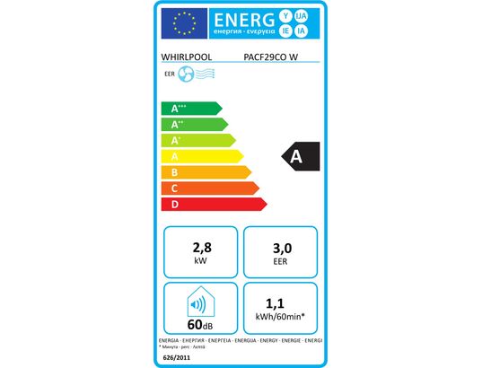 WHIRLPOOL - Climatiseur mobile PACF29COW