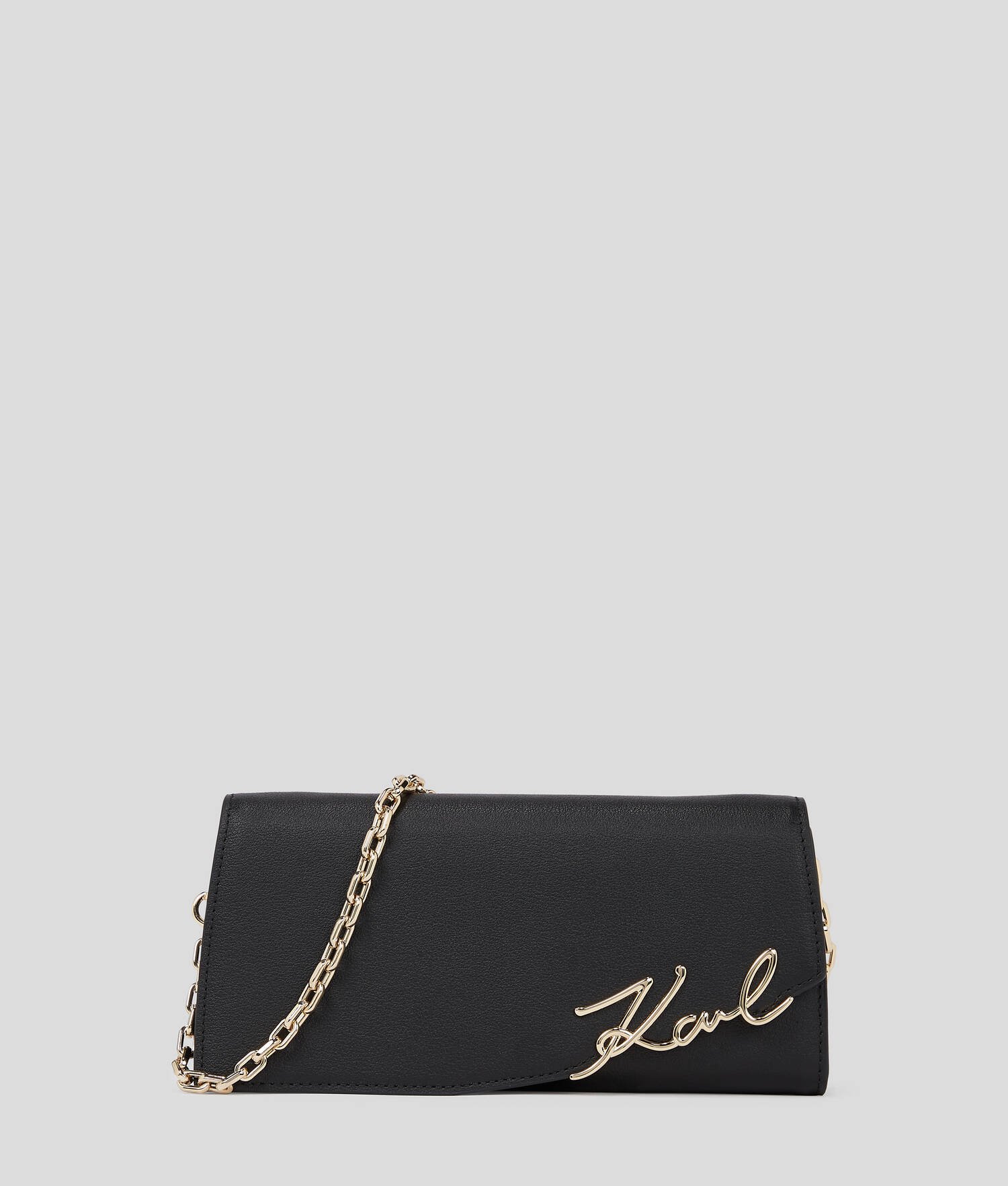 PORTEUILLE AVEC BANDOULIÈRE K/SIGNATURE - Noir/Or