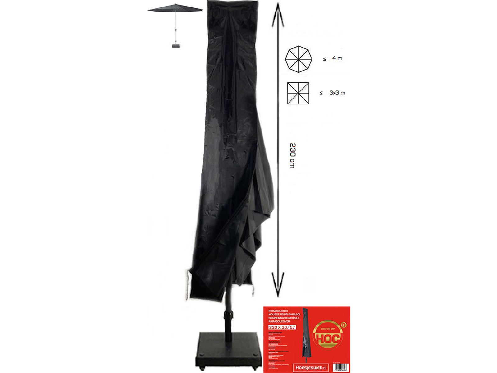 CUHOC Golden Label 230x30/57 parasolhoes