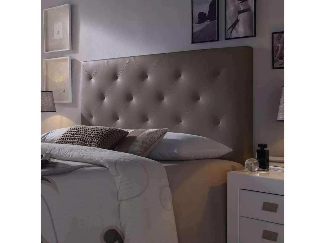 Tête de lit Rombo 160x60 cm Chocolat, rembourrée de Mousse
