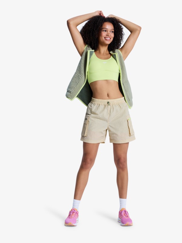 Boundless Spirit 2 Short de sport taille élastique Beige Femme