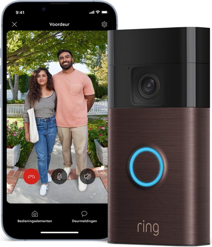 Ring Battery Video Doorbell - Draadloos - 1440p HD-video - Brons