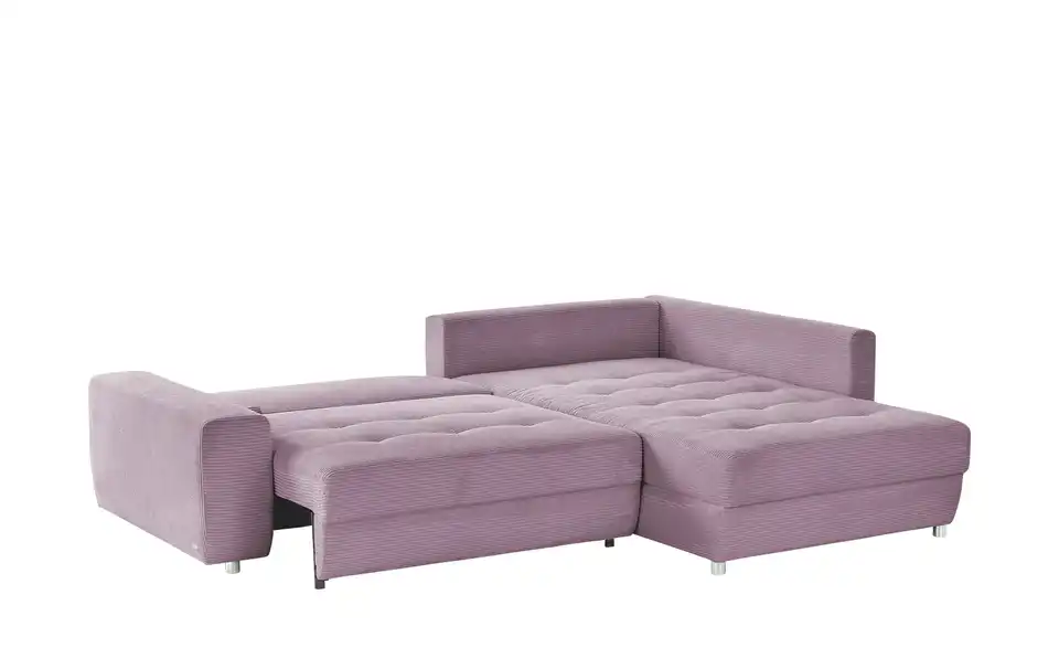 Ecksofa Arissa de Luxe Lila/Violett rechts Cordstoff