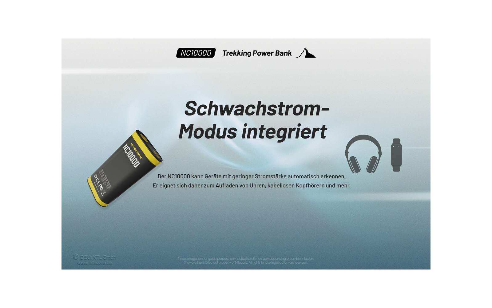 Nitecore Powerbank NC 10000 mAh mit LED Licht