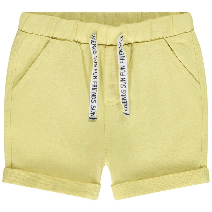 Bermuda en molleton uni pour bébé garçon - Jaune
