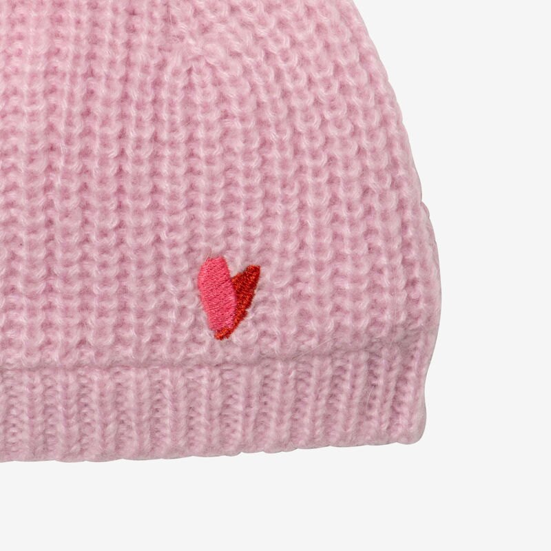 Bonnet bébé fille violet pompon rouge bébé fille Catimini Mauve Violet