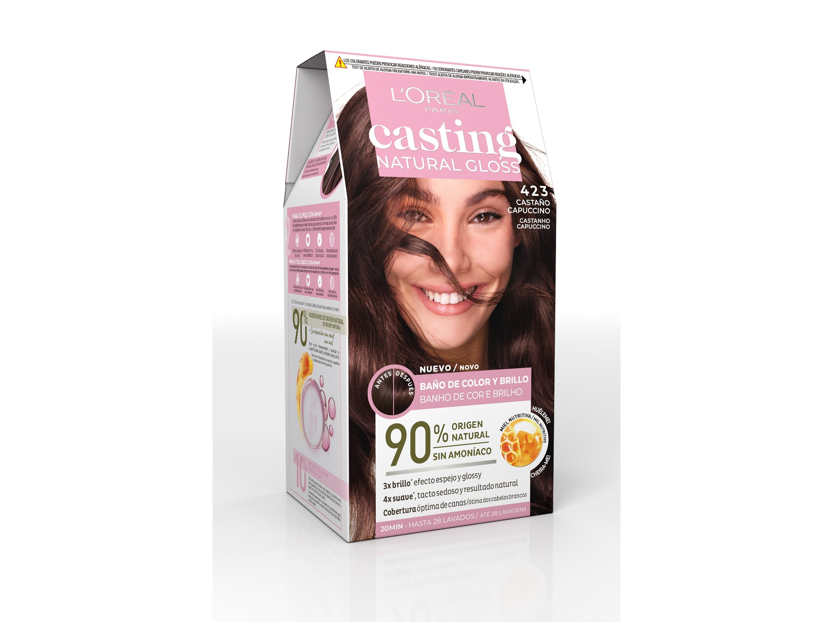 COLORAÇÃO CASTING NATURAL GLOSS 423 CAST CAPUCC