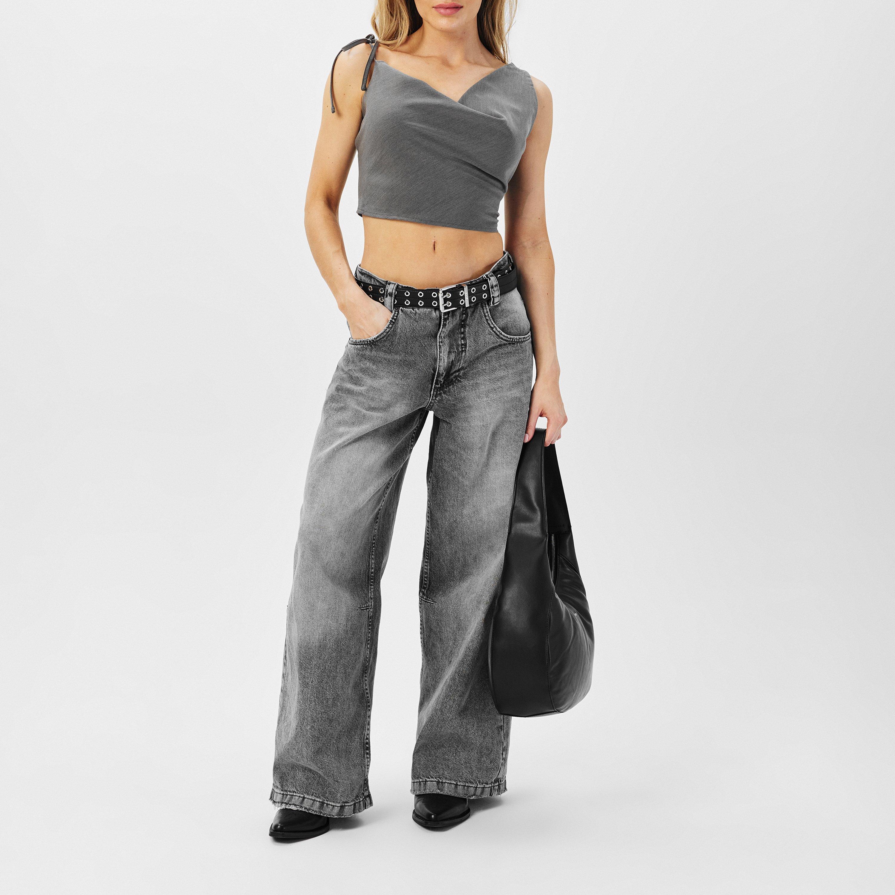 Missy Empire ME Asymmetric Cowl Neck Top Womens