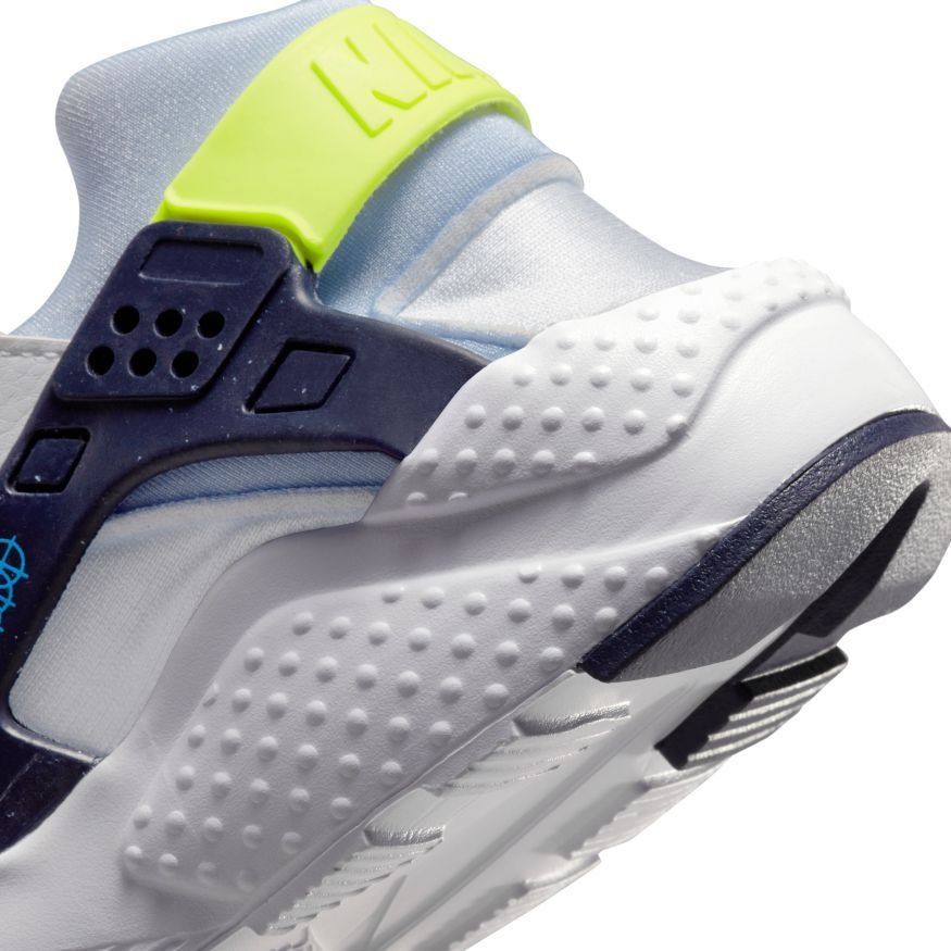 Nike Chaussures Air Huarache - Blanc/Bleu/Jaune Fluo Enfant