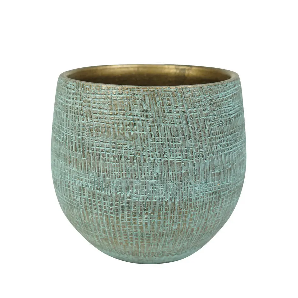 Steege Plantenpot - moderne look - blauw - 22 x 20 cm