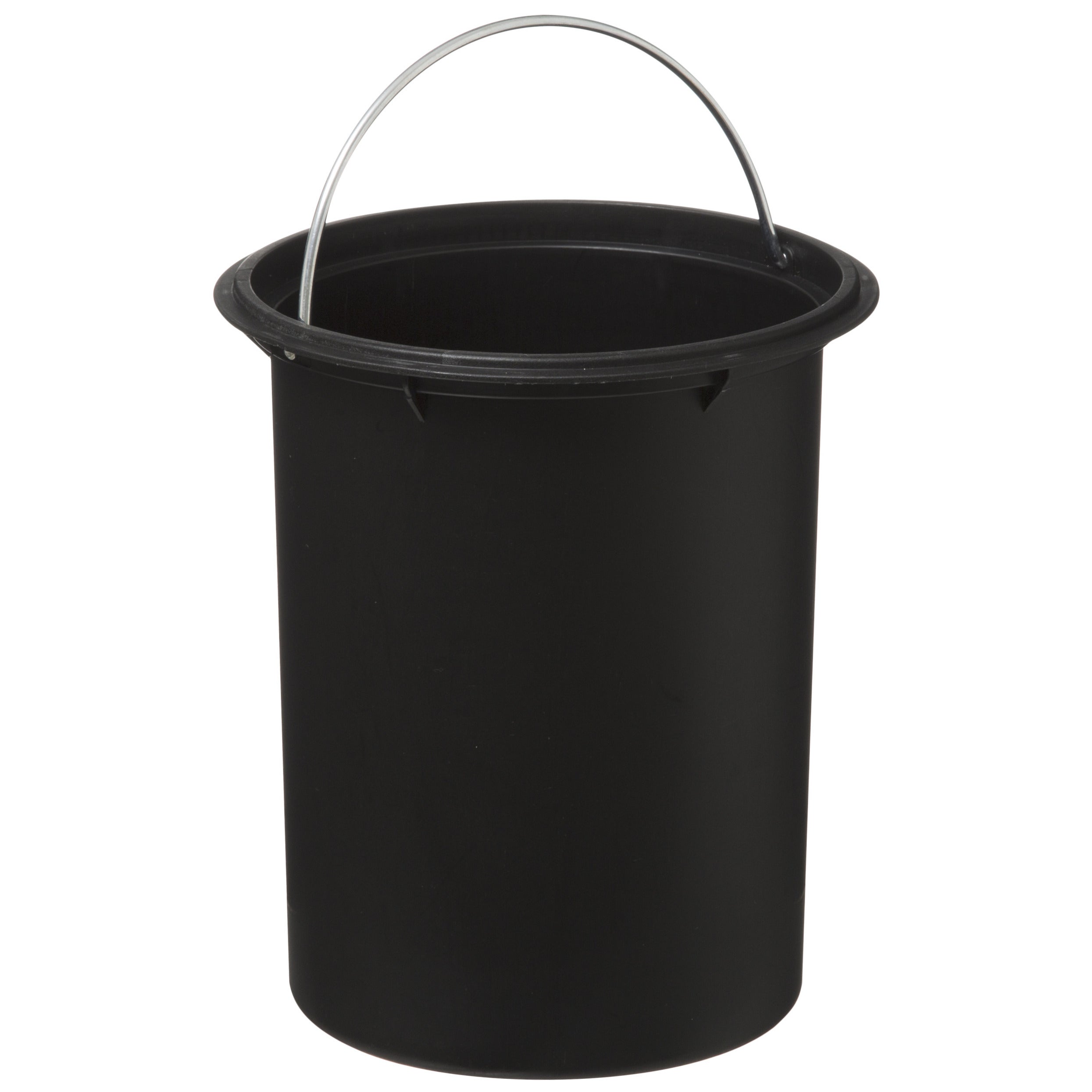 5Five Pedaalemmer - donkergrijs - metaal - 3 L - 24 cm - prullenbak