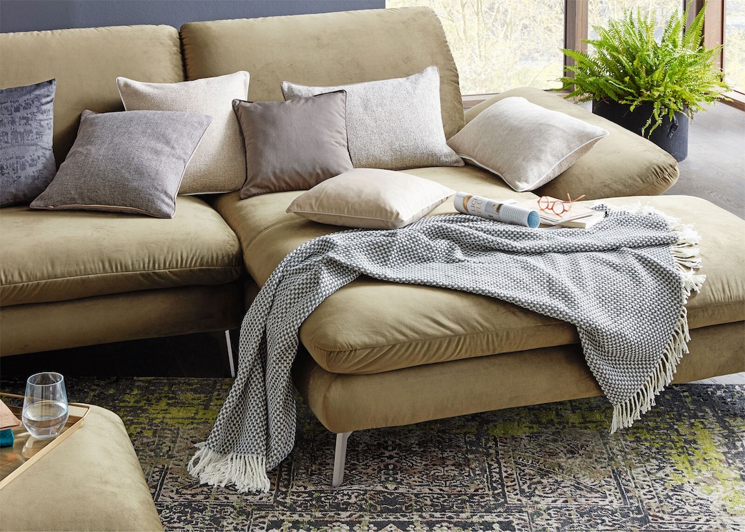 MONDO Wohndecke EMNA 150 x 200 cm beige/grau/schwarz