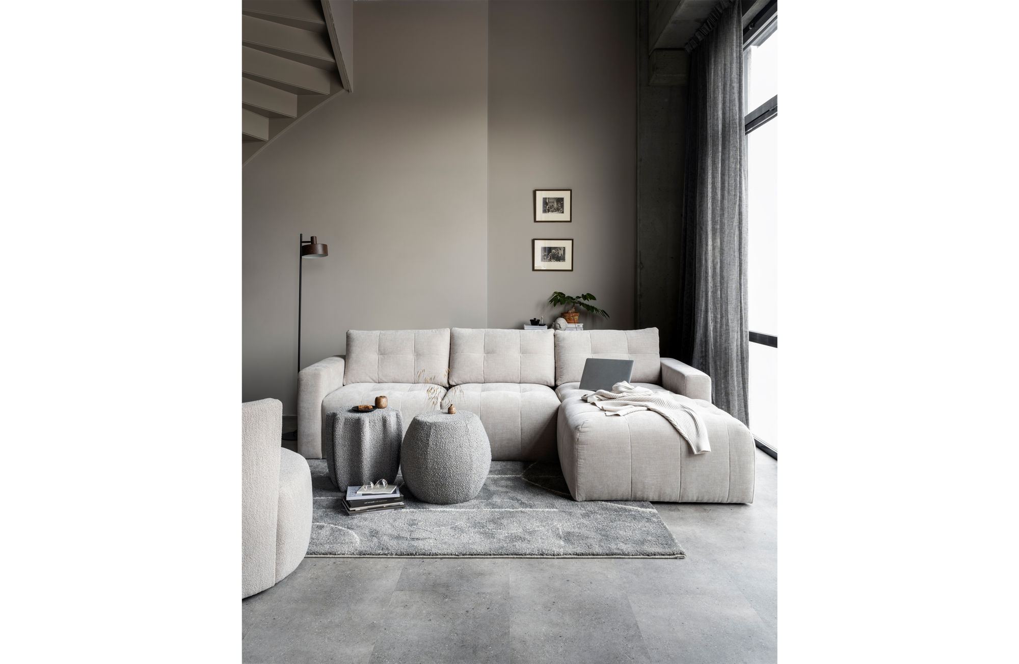 WOOOD Exclusive chaise longue Bar rechts Bar Chaise Longue rechts - Roze