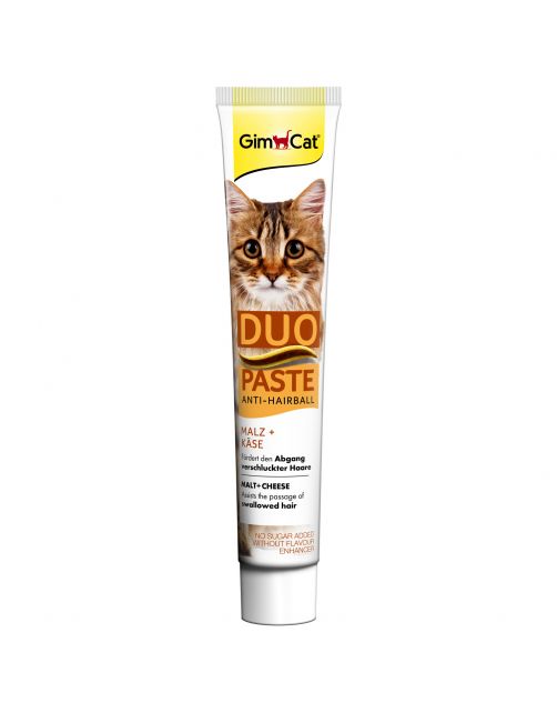 Gimcat Duo-Pasta Kaas Met Mout - Kattensnack - Kaas Mout 50 g Anti-Hairball