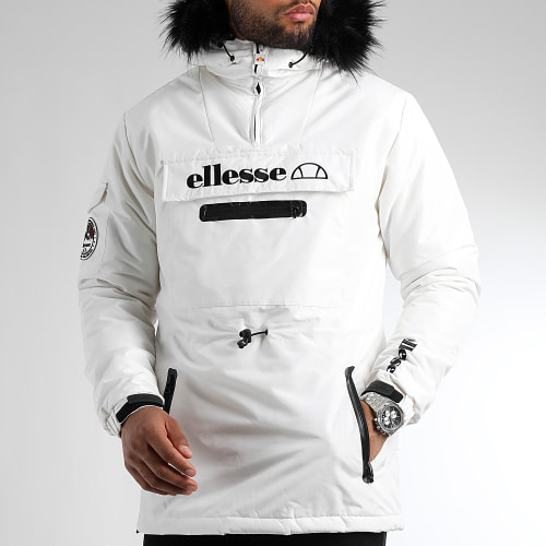 Parka Col Zippé Fourrure Paganella SHD09143 Blanc