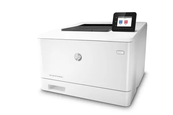 HP Color LaserJet Pro M454dw - Printer - farve - Duplex - laser - A4/Legal - 38.400 x 600 dpi - op til 27 spm (mono) / op til 27 spm (farve) - kapacitet: 300 ark - USB 2.0, Gigabit LAN, Wi-Fi(n), USB vært