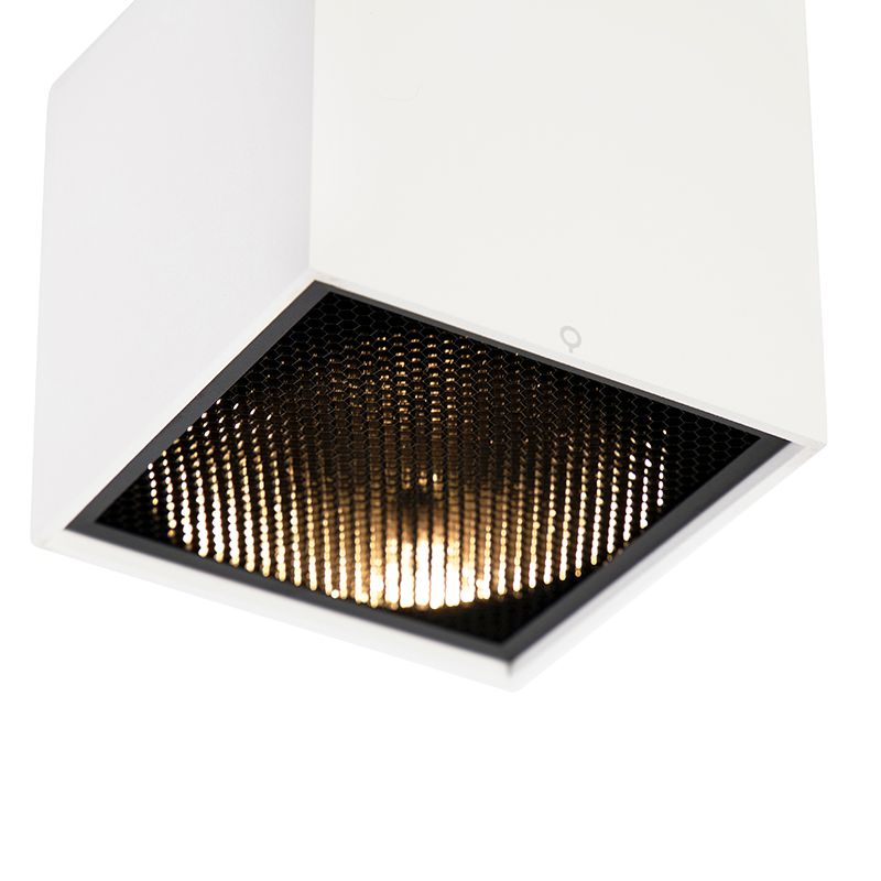 Design opbouwspot wit GU10 111mm - Box Honey