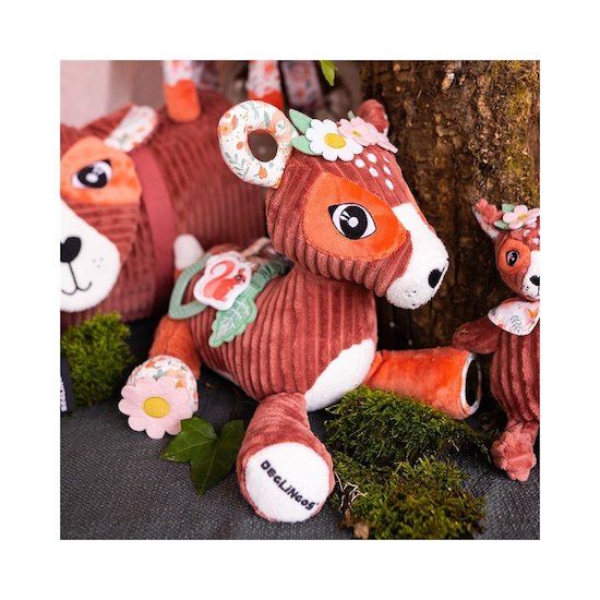 Peluche d'activités Mélimélos la biche   Rouge        de               Les Déglingos