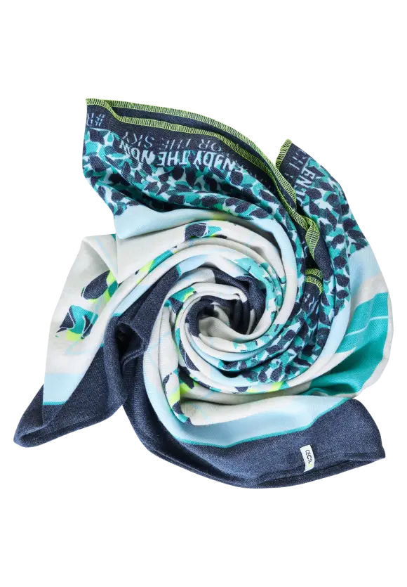 Cosy Print Loopschal - night sky blue