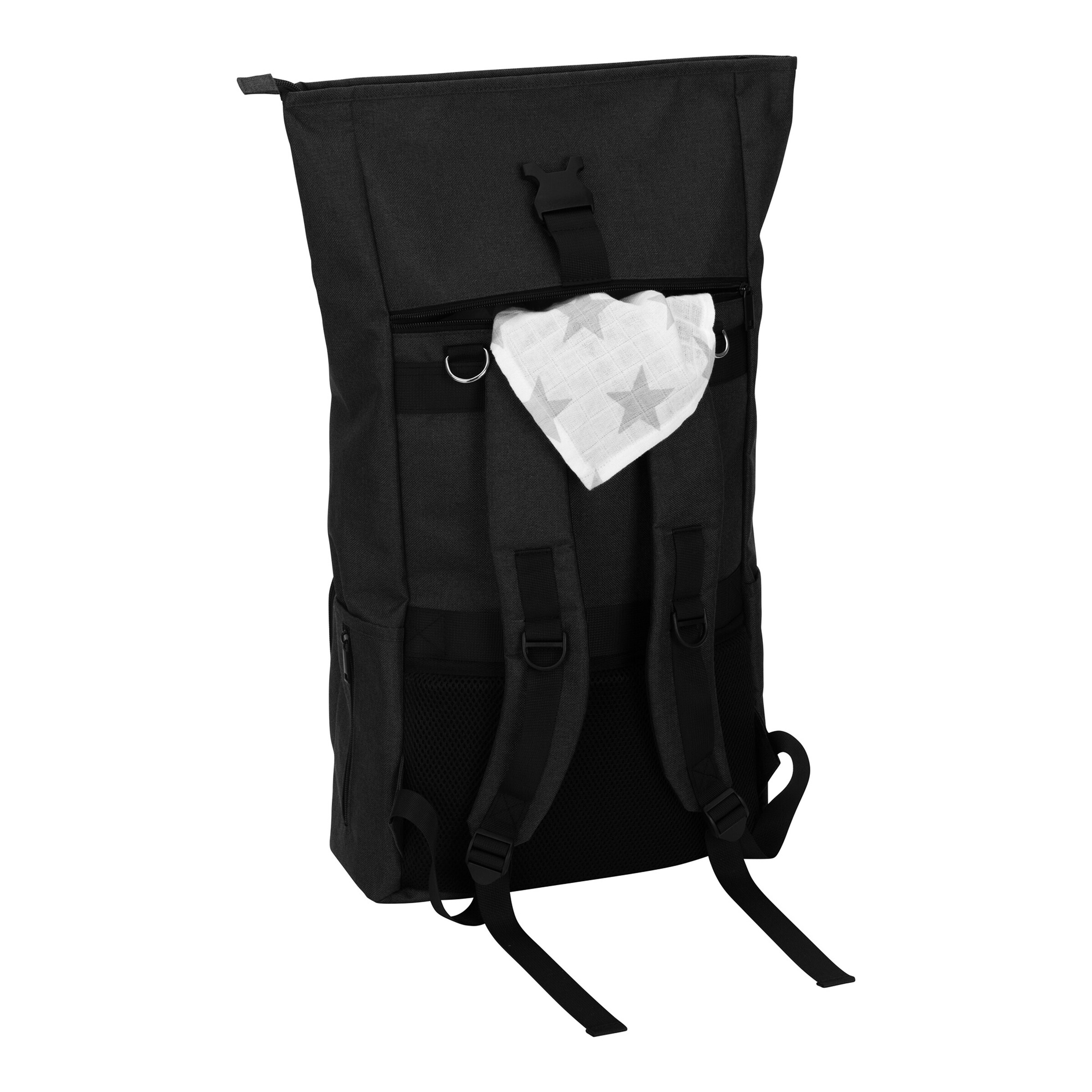 Fillikid Wickelrucksack Rolltop Tokio schwarz