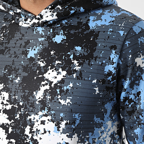 Sweat Capuche SH-67 Blanc Bleu Clair
