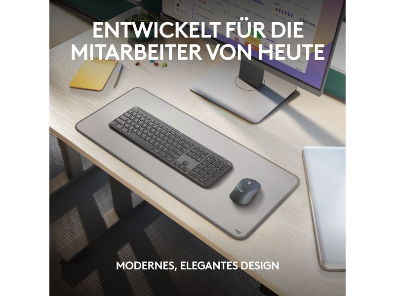 Logitech Tastatur-Maus-Set MK950 Signature Slim Combo for B Kabellose Tastatur/Maus-Kombination mit Laptop-ähnlichem Tippen, superschnellem Scrollen und Umschalten zwischen mehreren Geräten.