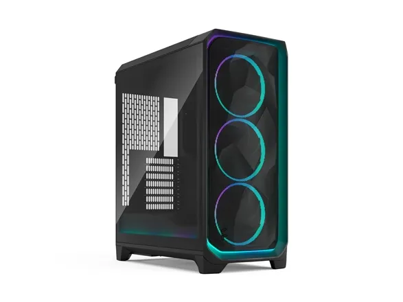 Fractal Design Meshify 3 Ambience Pro RGB - Tower - udvidet ATX - ingen strømforsyning (ATX) - sort TG-lystone - USB/Lyd