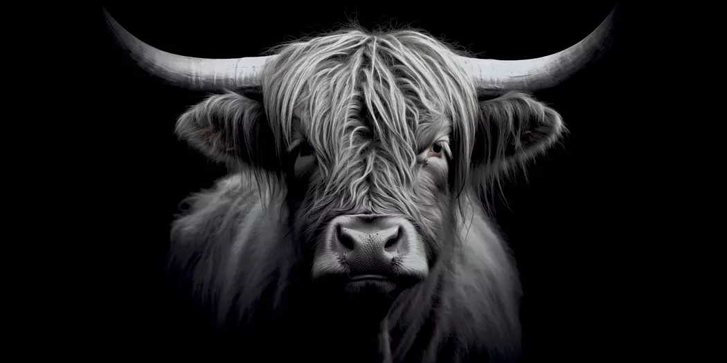 Wandbild 50 x 100 cm Highland Cattle II