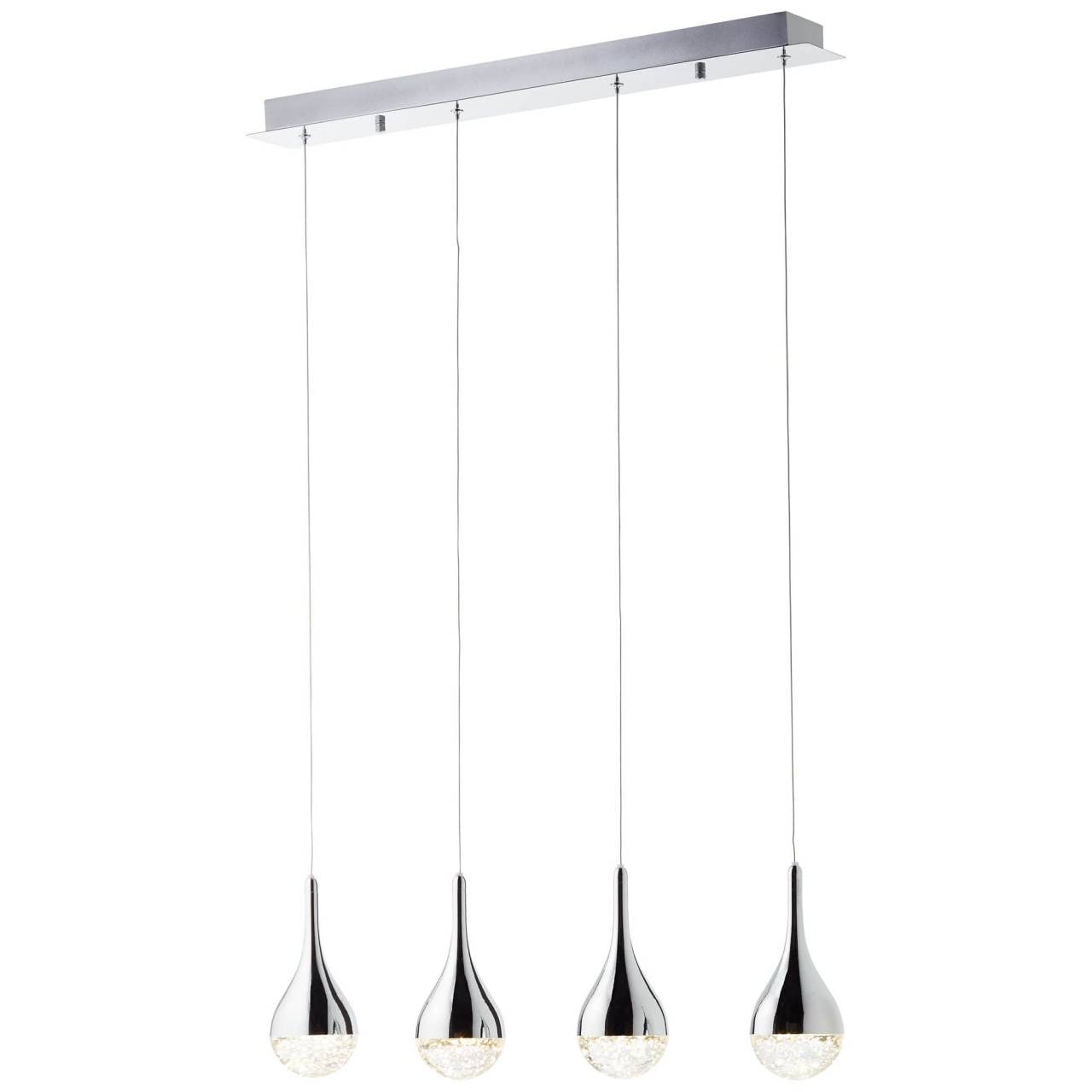 Brilliant Pendelleuchte »Frizzante« LED-Modul 1 Stk. Warmweiss LED Hängelampe 4flg chrom easyDim