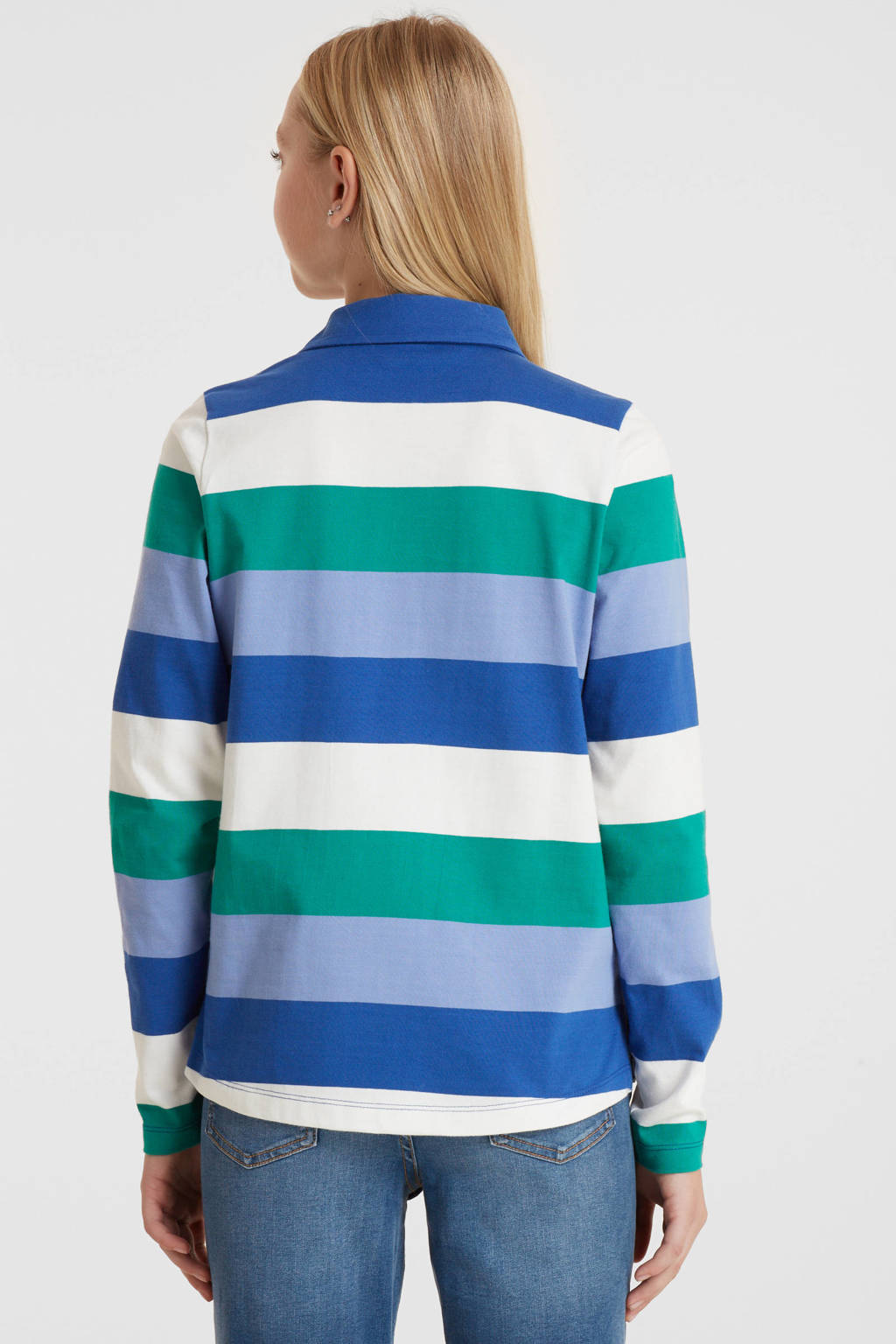 anytime rugby trui blauw/groen