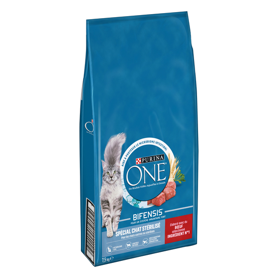 Croquettes Chat Stérilisé - boeuf - 7,5 kg