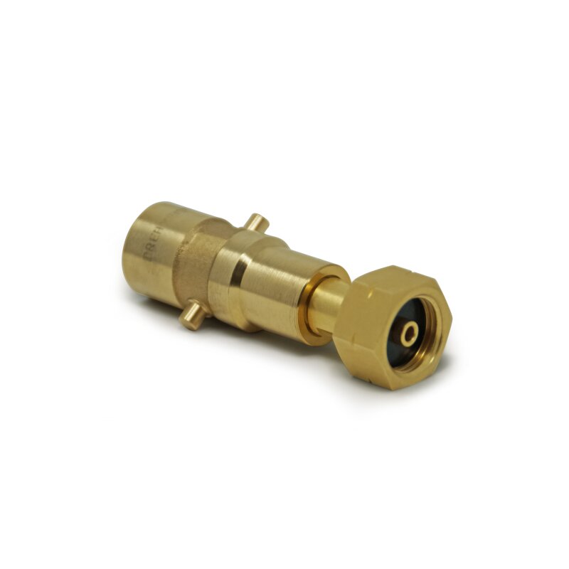 DREHMEISTER Bajonett Gasflaschen Adapter Campinggas Adapter W21,8x1/14 LH (G.5) - 95mm