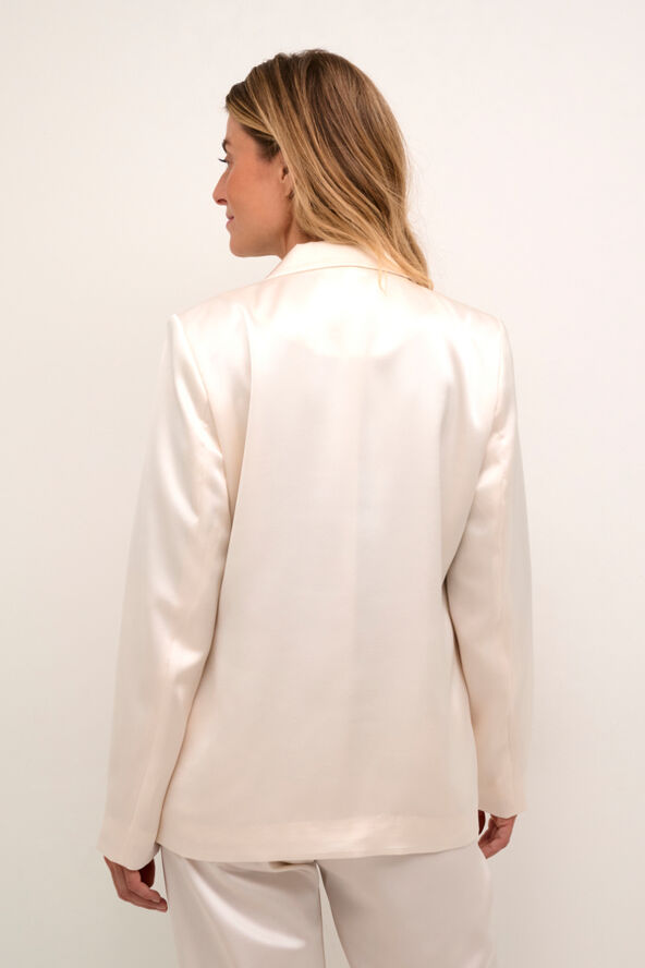 Cream CRCocamia LS Sateen Blazer Eggnog