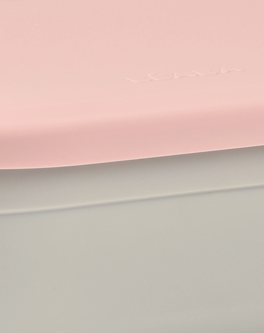 Edelstahl-Brotbox LUNCH mit Trenner in dusty pink