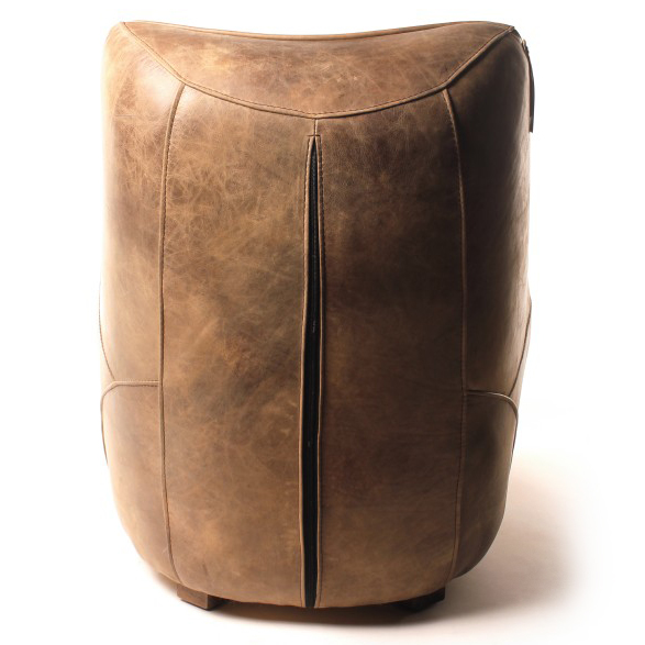 Ledersessel 'Callazzo' hellbraun, L 110 cm, B 71 cm, H 77 cm von fischer's lagerhaus