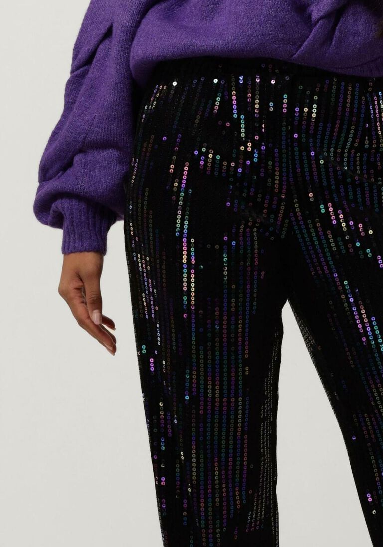 Y.A.S. zwarte y.a.s. pantalon yaseliva sequin hw straight pant