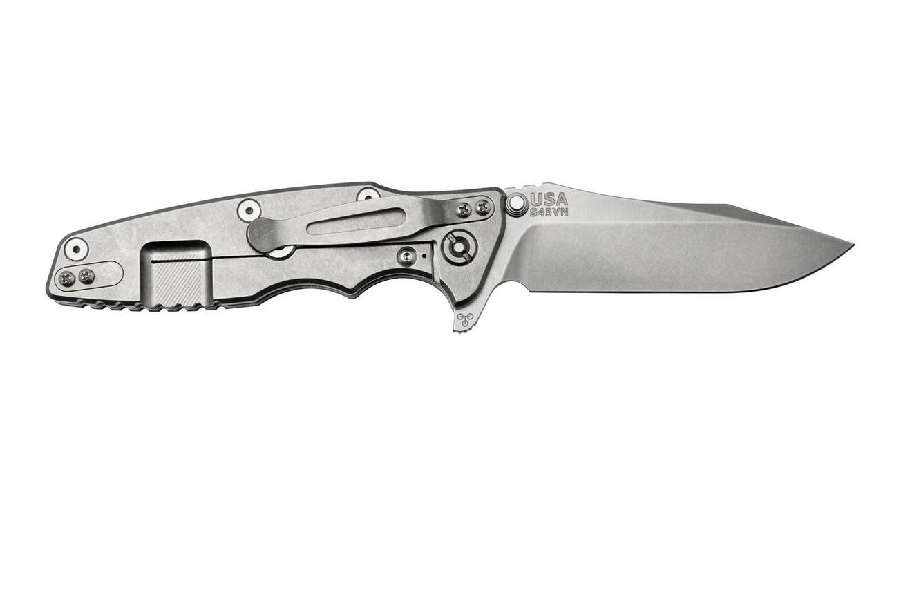 Rick Hinderer Eklipse 3.5” Spearpoint S45VN, Stonewash, Black G10, zakmes