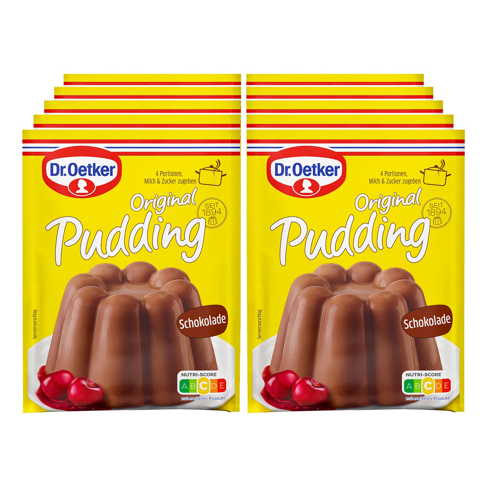Dr. Oetker Schokopudding für 3 x 500 ml Milch, 10er Pack