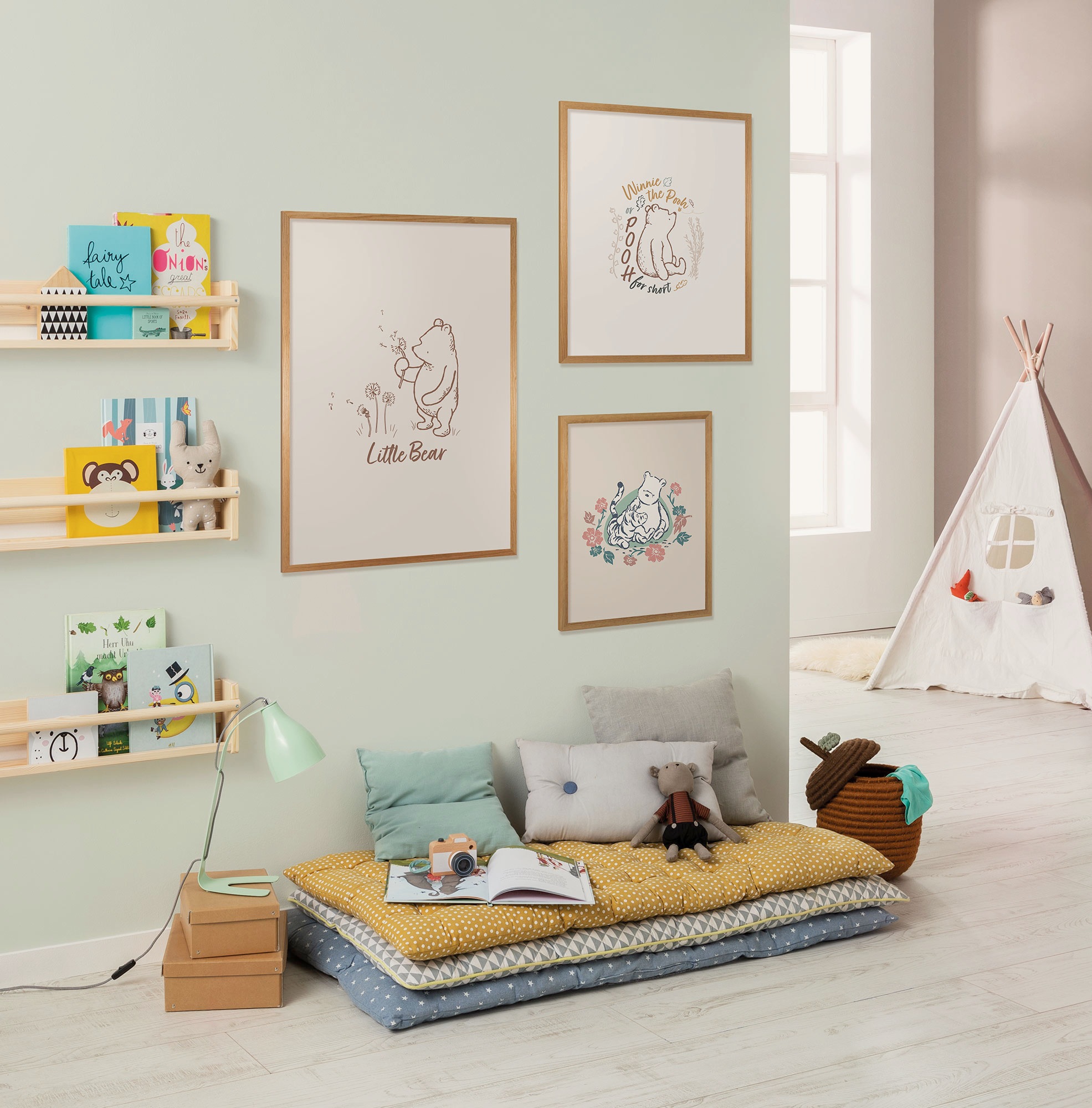 Komar Wandbild »Disney Winnie the Pooh Little Bear« Disney Set, 1 Stk. tlg. 40 x 50 cm (Breite x Höhe) - Kinderzimmer, Dekoration