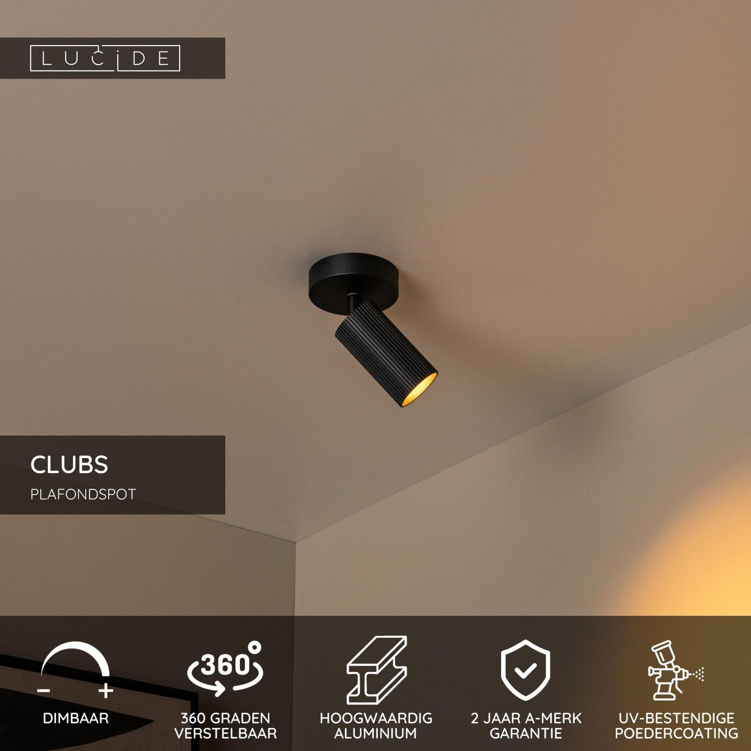 Clubs 1 spot zwart