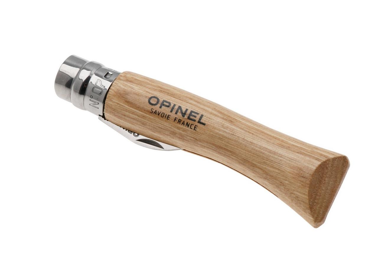 Opinel No. 07 002360 Chestnut Wood, kastanje, knoflook en ontpitten zakmes