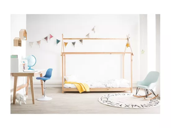 Chaise de bureau design enfant blanche STEEVY