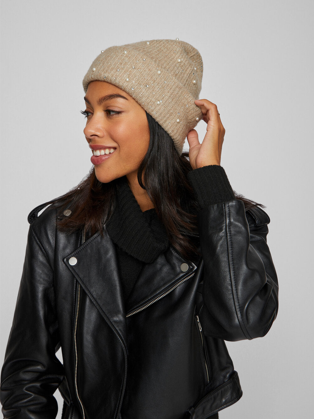 Vila  Visummer beanie - Natural Melange