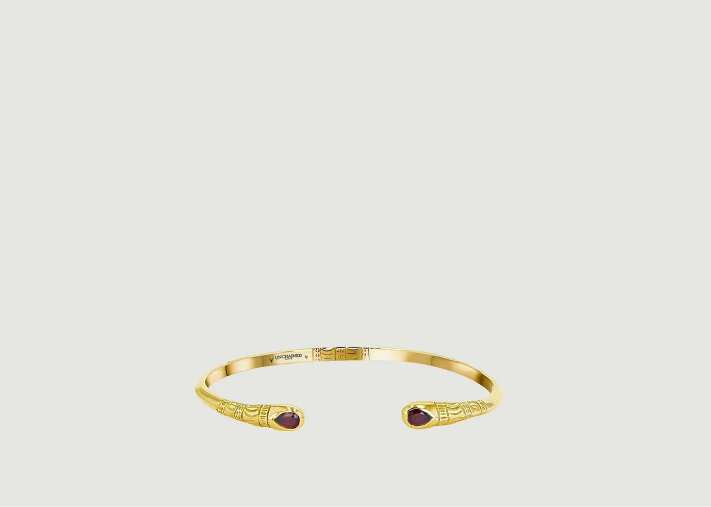 Bracelet Haja grenats gold en vermeil 24kt Unchained Paris