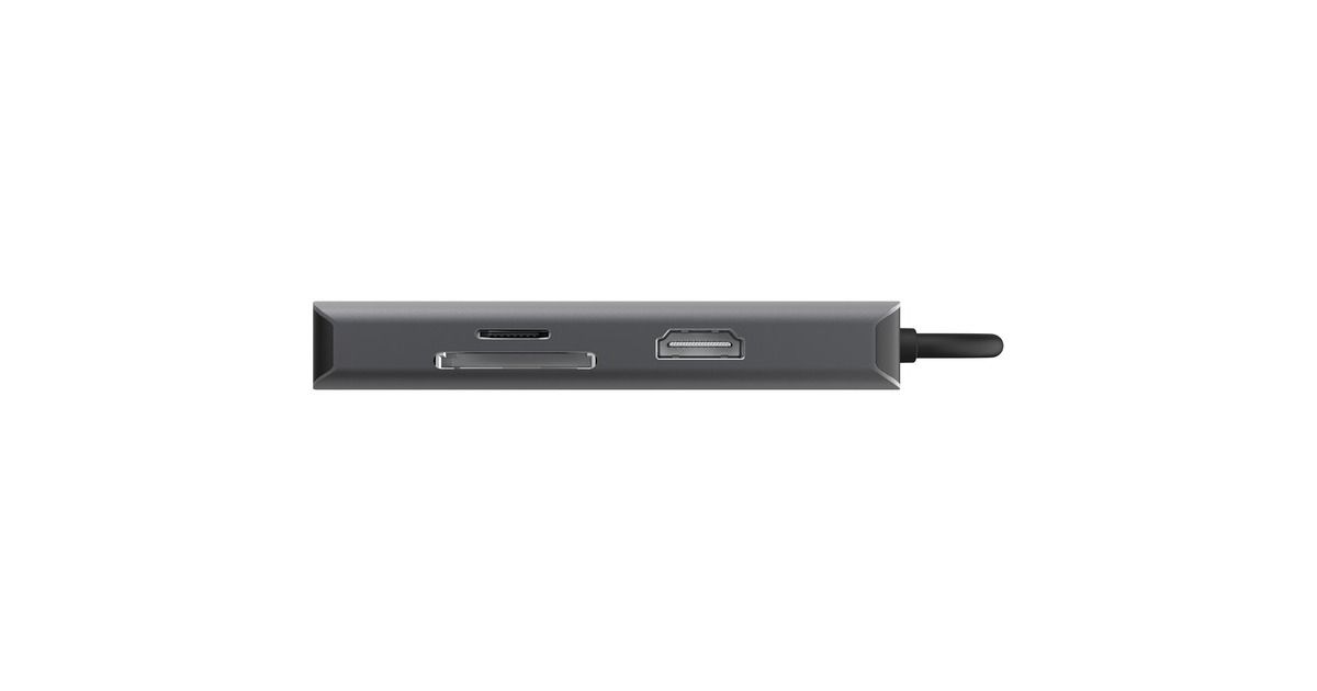 Sitecom6-in-1 USB-C LAN Multiport dockingstation  (Grijs)