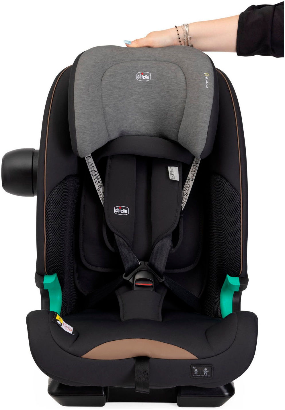 Chicco Autokindersitz »Autokindersitz Seat&Go i-Size, Posh Black« ISOFIX-Befestigung